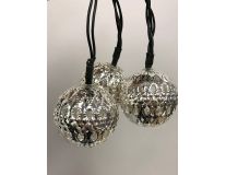 Silver Ornament Solar String Lights